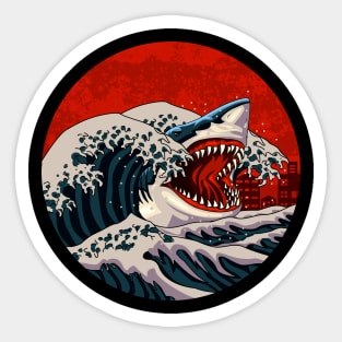 BIG SHARK WAVES Sticker